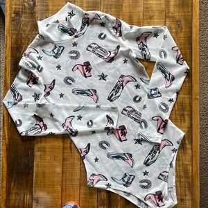 Country concert Nashville  Long Sleeve sheer Bodysuit XS
